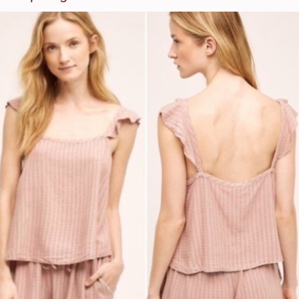Anthropoligie flutter sleeve tank